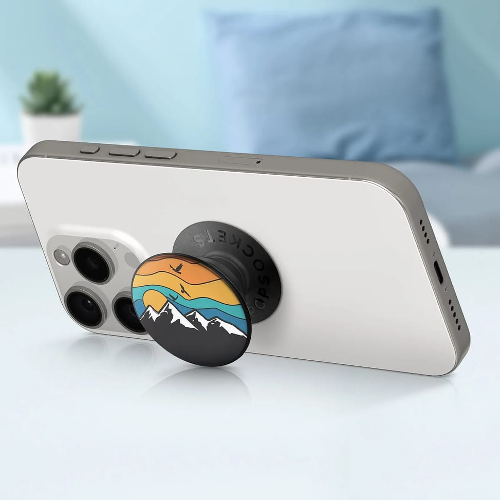 Popsockets PopGrip Mountain High pour Smartphone, Bague et Support Universel Noir — image 3