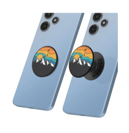 Popsockets PopGrip Mountain High pour Smartphone, Bague et Support Universel Noir