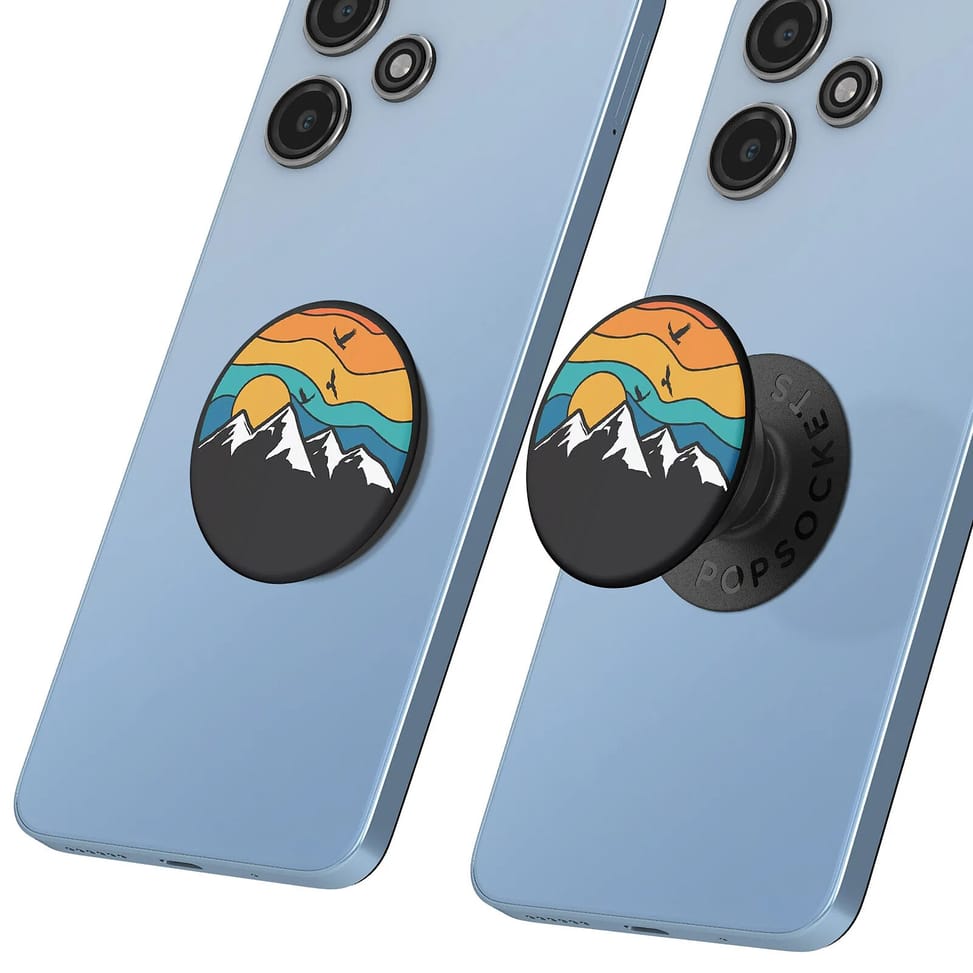Popsockets PopGrip Mountain High pour Smartphone, Bague et Support Universel Noir — image 4