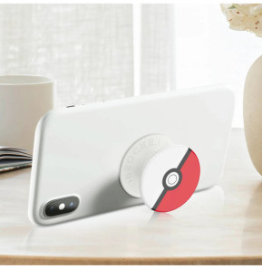 Popsockets PopGrip Poké Ball Poignée Maintien Support Fixation adhésive Blanc