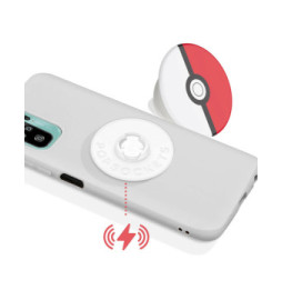 Popsockets PopGrip Poké Ball Poignée Maintien Support Fixation adhésive Blanc