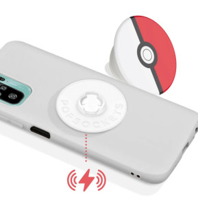 Popsockets PopGrip Poké Ball Poignée Maintien Support Fixation adhésive Blanc