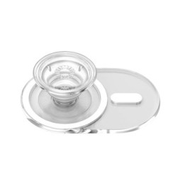 Popsockets PopGrip pour iPhone Fixation Magnétique, Bague et Support Universel Argent