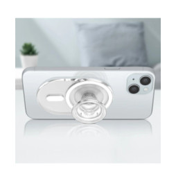 Popsockets PopGrip pour iPhone Fixation Magnétique, Bague et Support Universel Argent