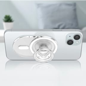 Popsockets PopGrip pour iPhone Fixation Magnétique, Bague et Support Universel Argent — image 3