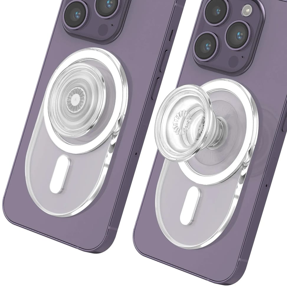 Popsockets PopGrip pour iPhone Fixation Magnétique, Bague et Support Universel Argent — image 4