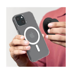 Popsockets PopGrip pour iPhone Fixation Magnétique, Bague et Support Universel Noir