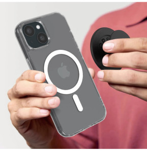 Popsockets PopGrip pour iPhone Fixation Magnétique, Bague et Support Universel Noir