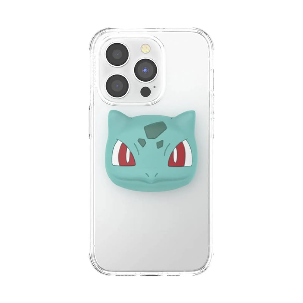 PopSockets PopGrip pour Smartphone Universel Modèle Bulbasaur Vert — image 3