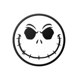 PopSockets PopGrip pour Smartphone Universel Modèle Enamel Jack Blanc / Noir