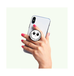 PopSockets PopGrip pour Smartphone Universel Modèle Enamel Jack Blanc / Noir