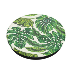 PopSockets PopGrip pour Smartphone Universel Monstera Deliciosa Vert