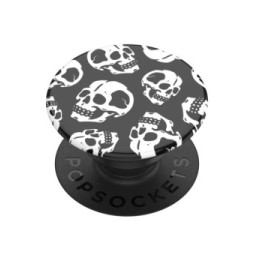 PopSockets PopGrip pour Smartphone Universel Skelly Blanc / Noir