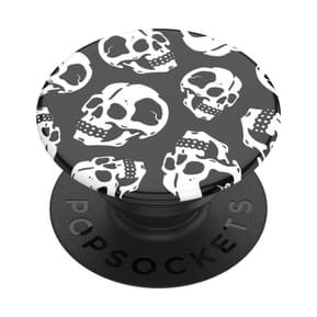 PopSockets PopGrip pour Smartphone Universel Skelly Blanc / Noir