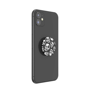 PopSockets PopGrip pour Smartphone Universel Skelly Blanc / Noir