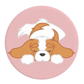Popsockets PopGrip Pupper Napper pour Smartphone, Bague et Support Universel Blanc / Rose — image 2