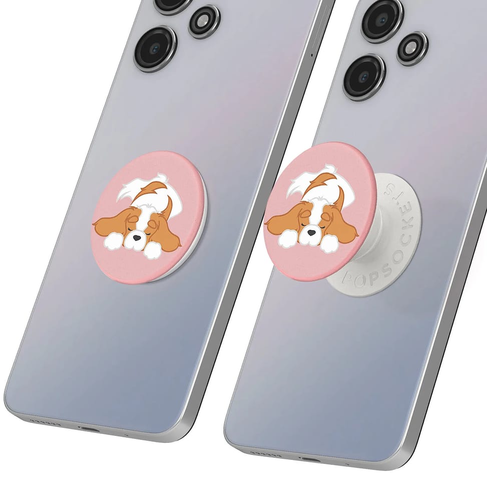 Popsockets PopGrip Pupper Napper pour Smartphone, Bague et Support Universel Blanc / Rose — image 4