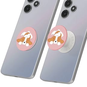 Popsockets PopGrip Pupper Napper pour Smartphone, Bague et Support Universel Blanc / Rose — image 4