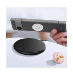 Popsockets PopGrip Pupper Napper pour Smartphone, Bague et Support Universel Blanc / Rose