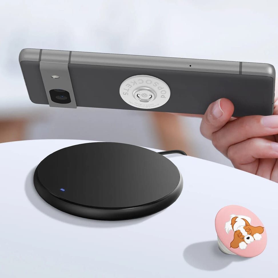 Popsockets PopGrip Pupper Napper pour Smartphone, Bague et Support Universel Blanc / Rose — image 5