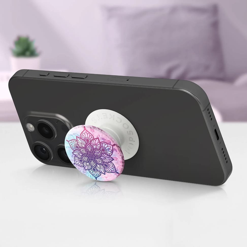Popsockets PopGrip Rainbow Nirvana pour Smartphone, Bague et Support Universel Blanc — image 3