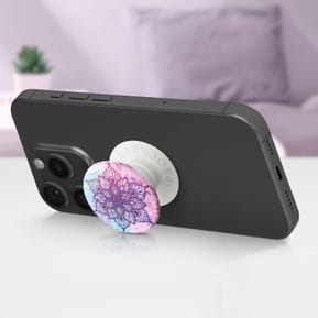 Popsockets PopGrip Rainbow Nirvana pour Smartphone, Bague et Support Universel Blanc — image 3