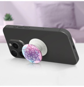 Popsockets PopGrip Rainbow Nirvana pour Smartphone, Bague et Support Universel Blanc