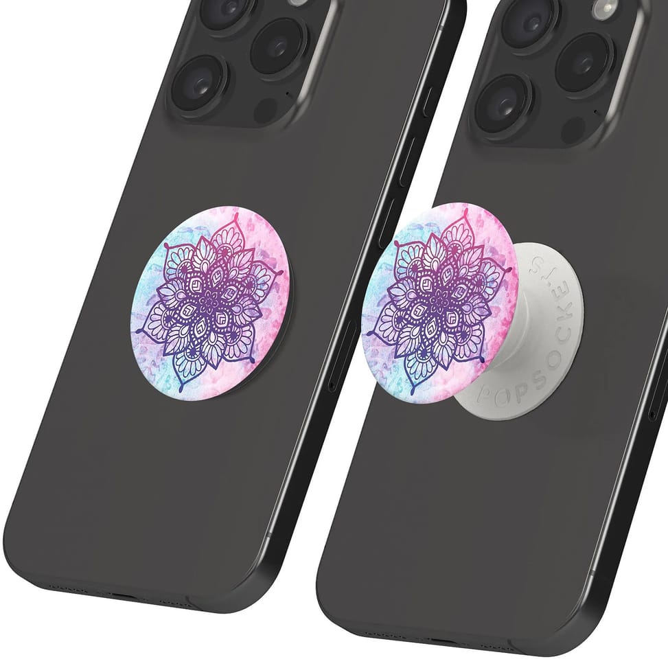 Popsockets PopGrip Rainbow Nirvana pour Smartphone, Bague et Support Universel Blanc — image 4