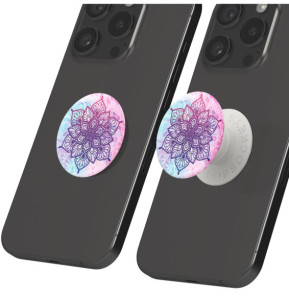 Popsockets PopGrip Rainbow Nirvana pour Smartphone, Bague et Support Universel Blanc