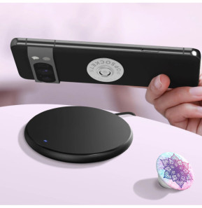 Popsockets PopGrip Rainbow Nirvana pour Smartphone, Bague et Support Universel Blanc