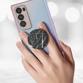 Popsockets PopGrip Smartphone design marbre Noir Maintient Support Vidéo — image 3