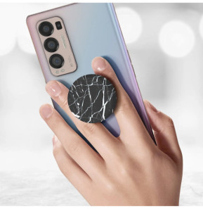 Popsockets PopGrip Smartphone design marbre Noir Maintient Support Vidéo