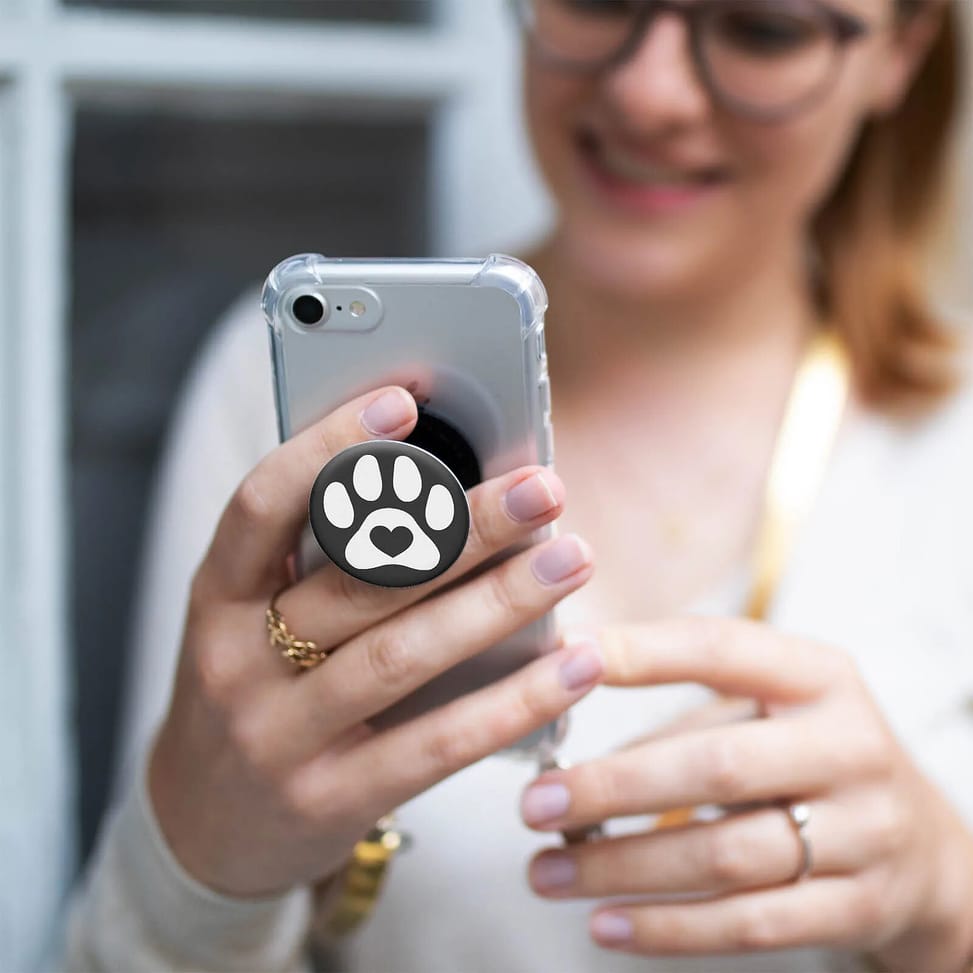 Popsockets PopGrip Smartphone design patte coeur Maintient Support Vidéo — image 3