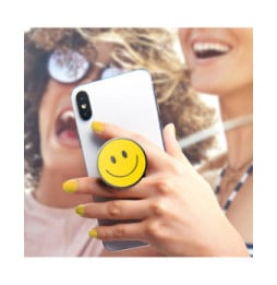 Popsockets PopGrip Smartphone Maintien et Support Vidéo Design smiley Jaune