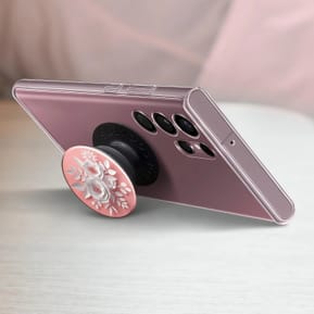 Popsockets PopGrip Smartphone Maintien Support Vidéo Design Fleur Rose et Blanc — image 4