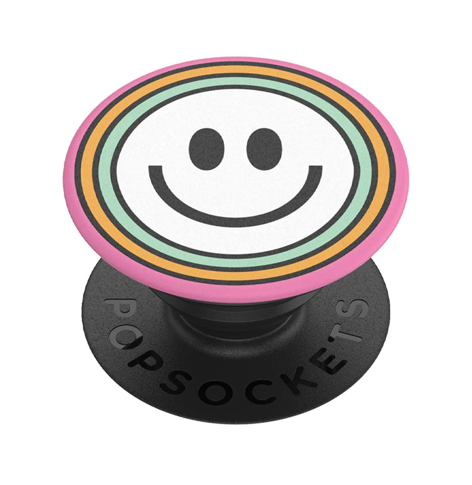 Popsockets PopGrip Smartphone Maintien Support Vidéo Design smiley multicolore