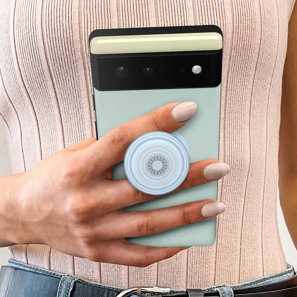 Popsockets PopGrip Téléphone Maintien Support Vidéo Design Bleu Translucide — image 3