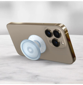 Popsockets PopGrip Téléphone Maintien Support Vidéo Design Bleu Translucide