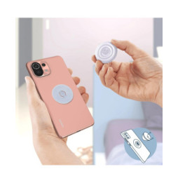 Popsockets PopGrip Téléphone Maintien Support Vidéo Design Bleu Translucide