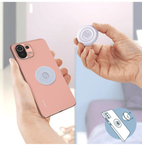 Popsockets PopGrip Téléphone Maintien Support Vidéo Design Bleu Translucide