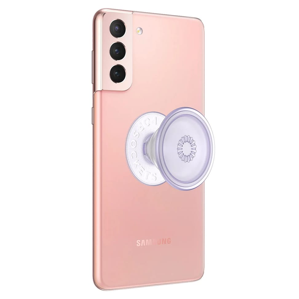 Popsockets PopGrip Téléphone Maintien Support Vidéo Design Violet Translucide — image 2