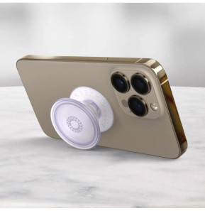 Popsockets PopGrip Téléphone Maintien Support Vidéo Design Violet Translucide