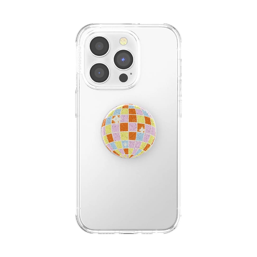 PopSockets PopGrip Universel Adhésif Motif Retro Disco avec Fonction Stand Multicolore — image 3