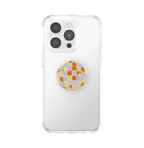 PopSockets PopGrip Universel Adhésif Motif Retro Disco avec Fonction Stand Multicolore