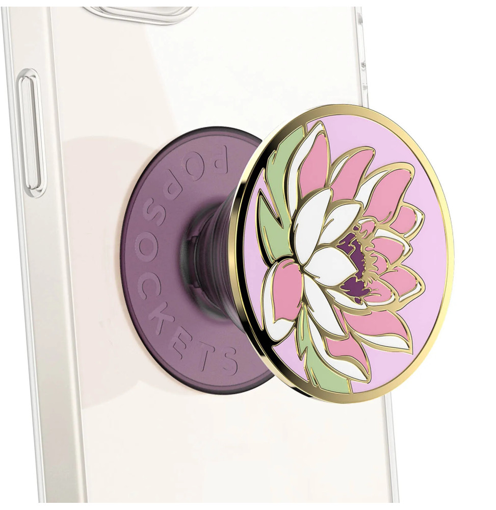 Popsockets PopGrip Water Lily Poignée Maintien Support Fixation adhésive Rose