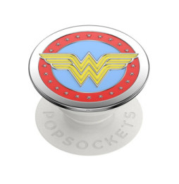 Popsockets PopGrip Wonder Woman pour Smartphone, Bague et Support Universel Blanc