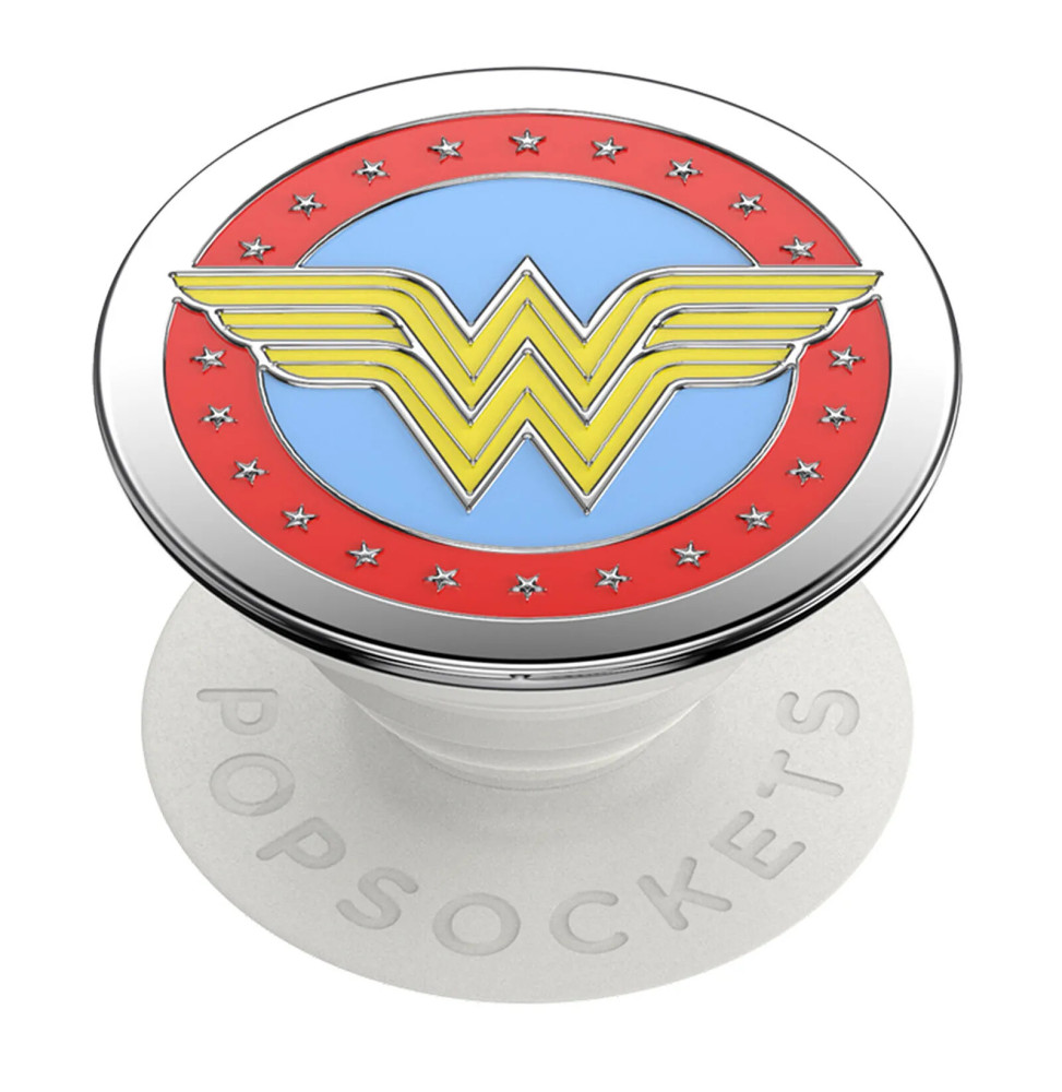 Popsockets PopGrip Wonder Woman pour Smartphone, Bague et Support Universel Blanc