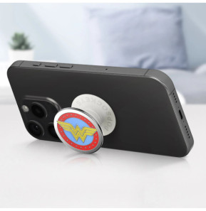 Popsockets PopGrip Wonder Woman pour Smartphone, Bague et Support Universel Blanc