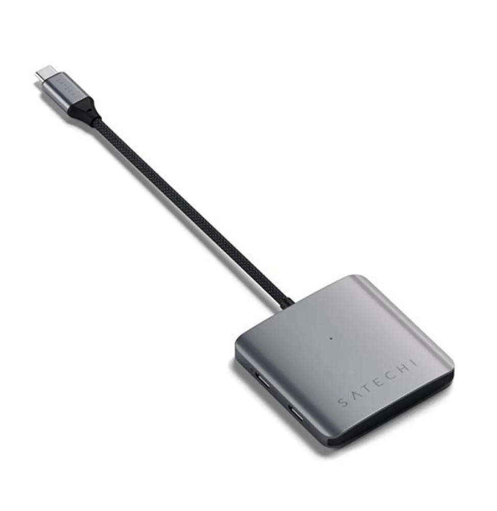 Satechi Hub USB-C 100W Power Delivery 4 Ports de Données Gris