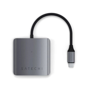 Satechi Hub USB-C 100W Power Delivery 4 Ports de Données Gris